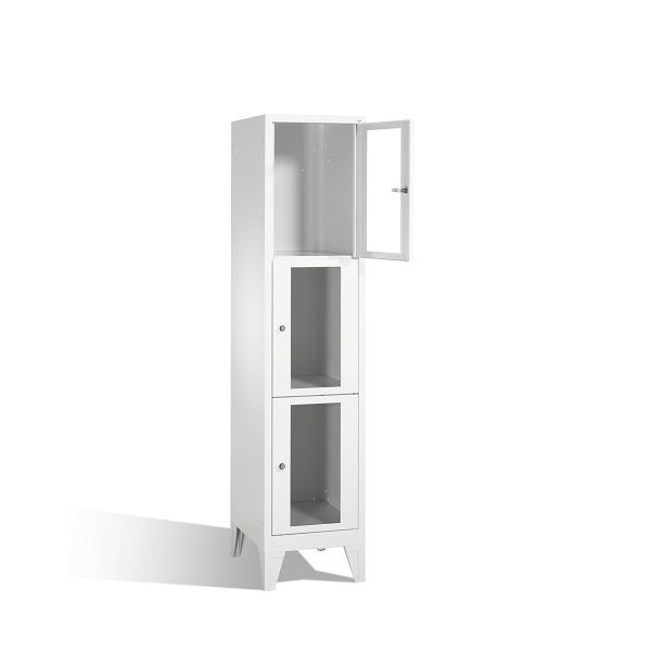 C+P lockerkast Classic, H1850xB420xD500mm, kleur: lichtgrijs, 8010A123 S10001