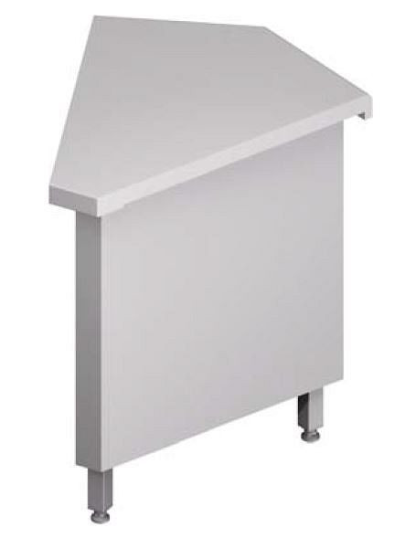 Stalgast buitenhoekmodule 45° "Free Flow" met gesloten onderkast 644x814x880 mm RVS deksel, FF06126