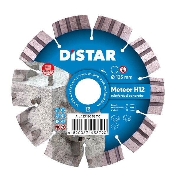 Distar diamantdoorslijpschijf 1A1RSS 125 Meteor H12, 12315055110