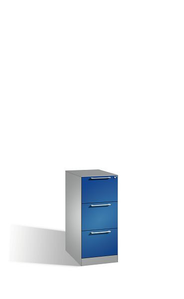 C+P hangarchiefkast Asisto, H1010xB440xD600mm, kleur: wit aluminium / gentiaanblauw, beugelgreep, 146245-311 S10092