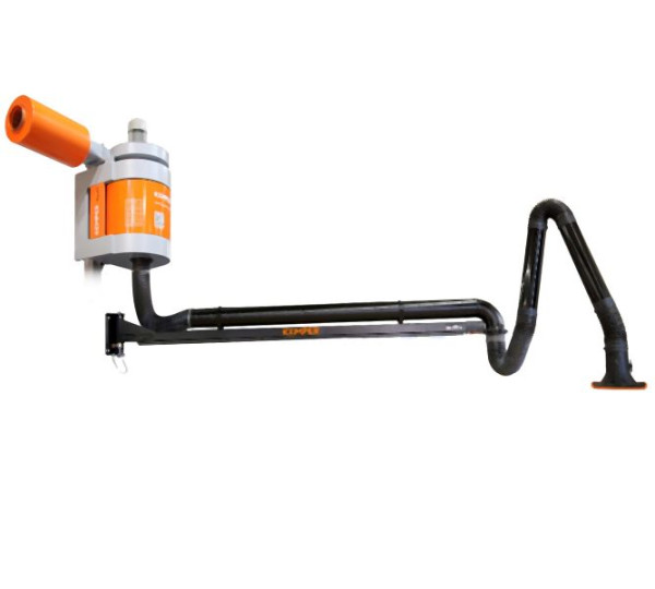 ELMAG zuigsysteem, MaxiFil, stationair, zuigarm Ø 150mm/7m in buisuitvoering, 58646