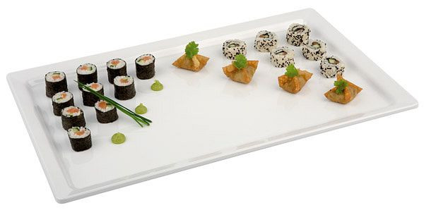 APS GN 1/1 dienblad -PURE-, 53 x 32,5 cm, hoogte: 3 cm, melamine, wit, 83401
