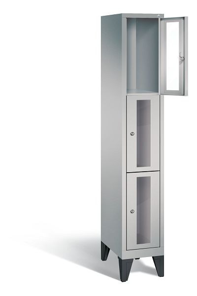 C+P lockerkast Classic, H1850xB320xD500mm, kleur: wit aluminium, 8010A103 S10009