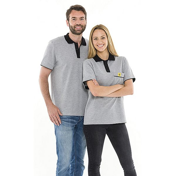 SafeGuard ESD poloshirt lichtgrijs, 210g/m² maat M, DSWL31920