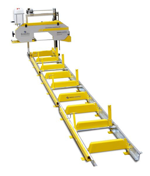 BAMATO houtlintzaag BBSW-600PRO met 6,9m rollenbaan en elektrische hoogteverstelling, BBSW-600PRO