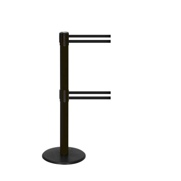 Stein HGS HGS personengeleidingssysteem -P-Line Duo-, zwart, zwart/wit/zwart horizontaal (gestreept), met magnetisch banduiteinde, bandlengte: 2 x 2,3 m, 36401-0704