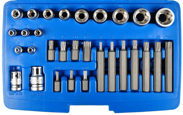 SW staalbitassortiment, 1/4"+3/8", T- en E-profiel, 30 stuks, 04442L