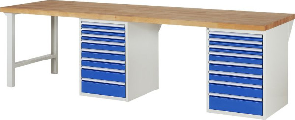 RAU werkbank serie 7000 - model 7519-8, B3000 x D900 x H890 mm, systeemonderstel B3000 x D850 x H850 mm, 03-7519A8-309B4M.11