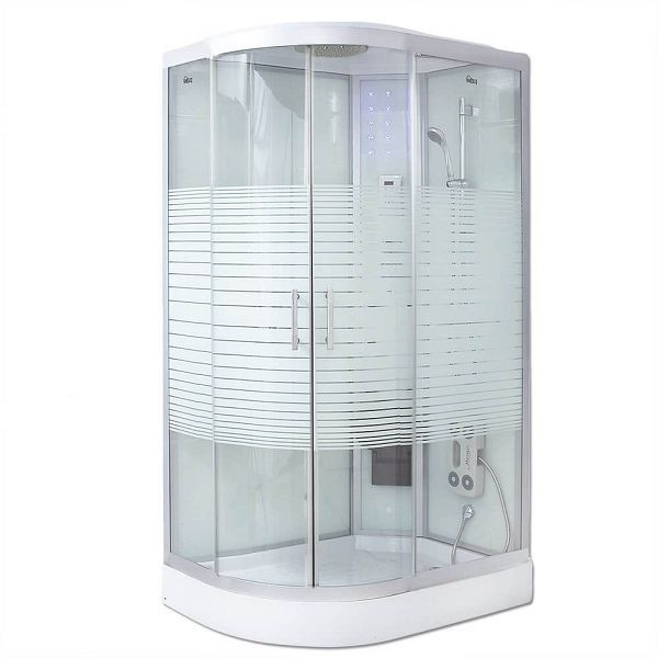 HOME DELUXE stoomdouche WHITE PEARL - 120 x 80 cm links, 1031