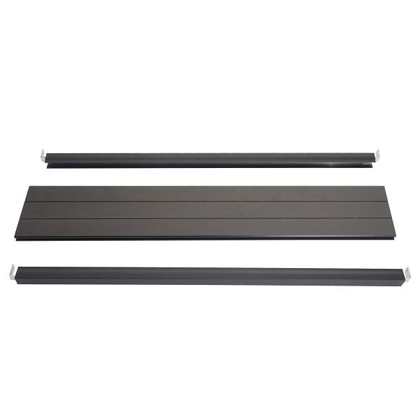 Mendler eindset voor WPC inkijkbescherming Sarthe, eindprofiel windbescherming, WPC paal, 90cm, antraciet, 76263