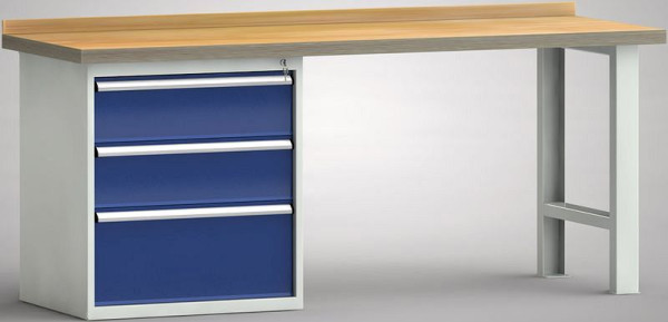 KLW professionele werkbank - 2000 x 700 x 840 mm L x D x H, WS523N-2000M40-E7021