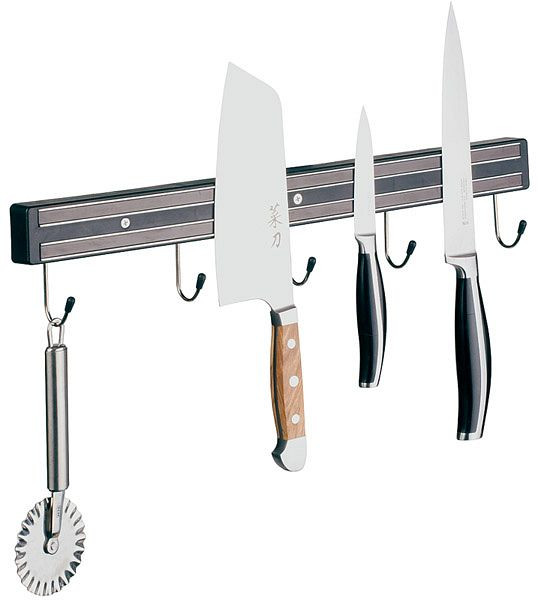 APS magnetische messenhouder, ca. 45 cm lang, breedte 4 cm, PP, zwart, 88911
