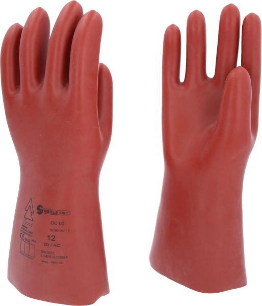 KS Tools Elektriciensbeschermhandschoen met mechanische bescherming, maat 12, klasse 00, rood, 117.0068