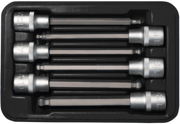 SW-Stahl schroevendraaierbits, 1/2", binnenzeskant, 5-12 mm, kogelkop, 6 stuks, 05010L