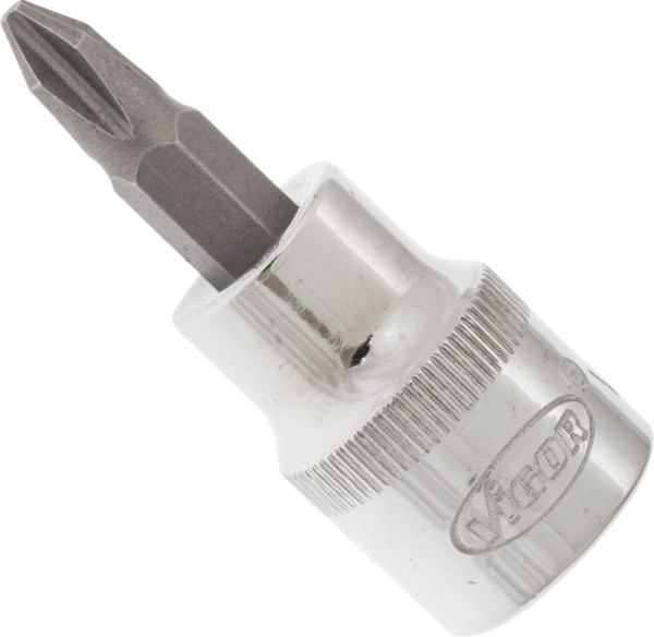 VIGOR schroevendraaierbit, hol vierkant 10 mm (3/8 inch), kruiskopprofiel PH, PH2, V2293N