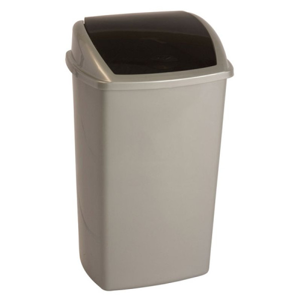 Stein HGS HGS afvalbak -Swing-Top-, grijs/zwart, 12 stuks, 16933