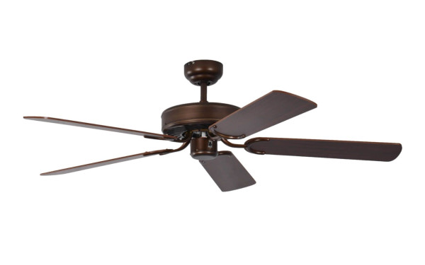 Pepeo Deckenventilator Potkuri Aged Bronze / Walnuss 132 cm mit Zugkette, 1335201232