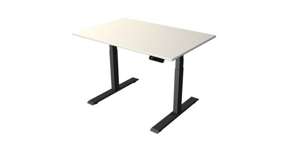 Kerkmann sta-/zittafel B 1200 x D 800 mm, antraciet, elektrisch in hoogte verstelbaar van 630 - 1270 mm, wit/antraciet, 10270510