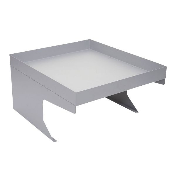 Mendler robotmaaier garage met plantenbak HWC-G60, dakafdak voor grasmaaier, metaal 37x60x70cm, grijs, 92195