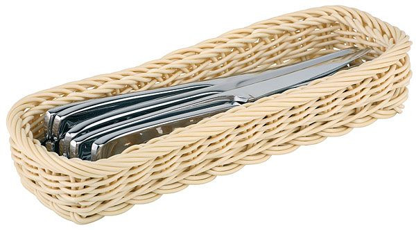APS bestekmand -ECONOMIC-, 27 x 10 cm, hoogte: 4,5 cm, polypropyleen, lichtbeige, 40131