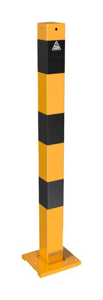 Schake afzetpaal stalen buis Ø 70 x 70 mm afneembaar, afneembaar geel/zwart, zonder oog, 470APBG