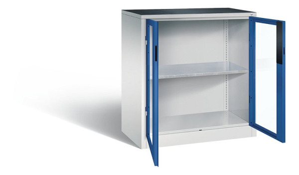 C+P gereedschapskast Acurado, H1000xW930xD500mm, kleur: lichtgrijs / gentiaanblauw, verzonken handgreep, 8821-055 S10193