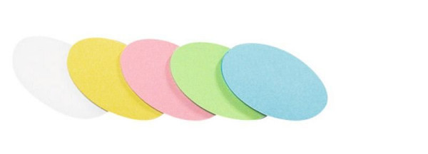 Legamaster moderatiekaart ovalen 500 stuks assorti, 5-kleuren, 7-254199