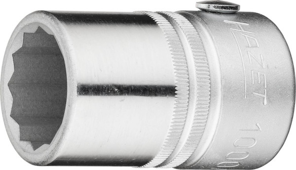 Hazet dop, dubbel zeskant, hol vierkant 20 mm (3/4 inch), buiten dubbel zeskant profiel, 7/8", 1000AZ-7/8