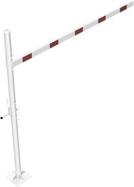 Hoogtebegrenzer, draaibaar en afsluitbaar, 3000 mm voor deuvels, met hangslotpaal Ø 89 mm, 417_301VBP
