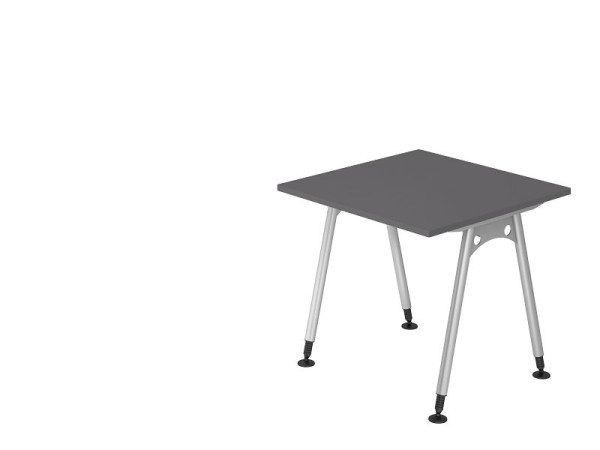 Hammerbacher bureau A-poot 80x80 grafiet, rechthoekige vorm, VAS08/G/S