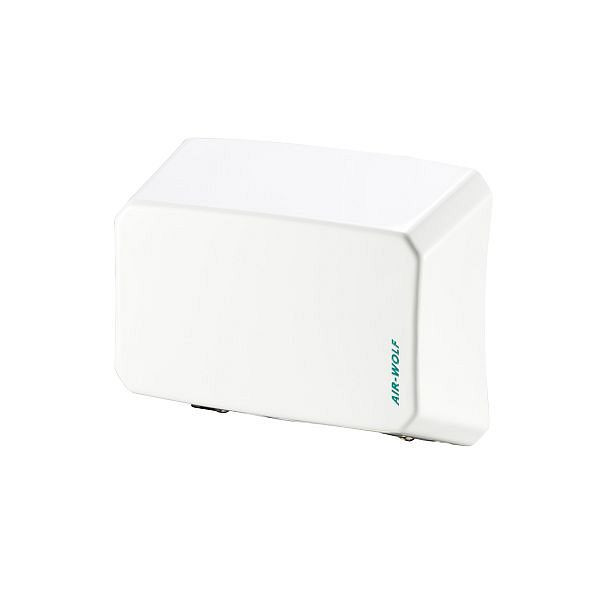 Air Wolf handendroger, serie B, H x B x D: 216 x 275 x 100 mm, wit roestvrij staal, 10-030
