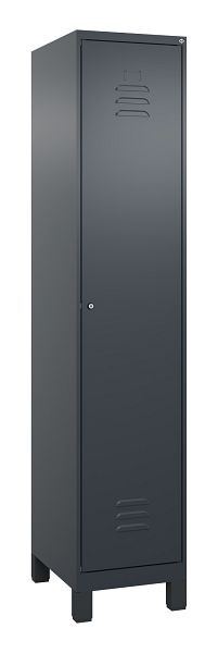 C+P luierkastje Classic PLUS met middenwand, voeten, 1950x400x500mm, 7016/7016, cilinderslot, 080010-12F S10003