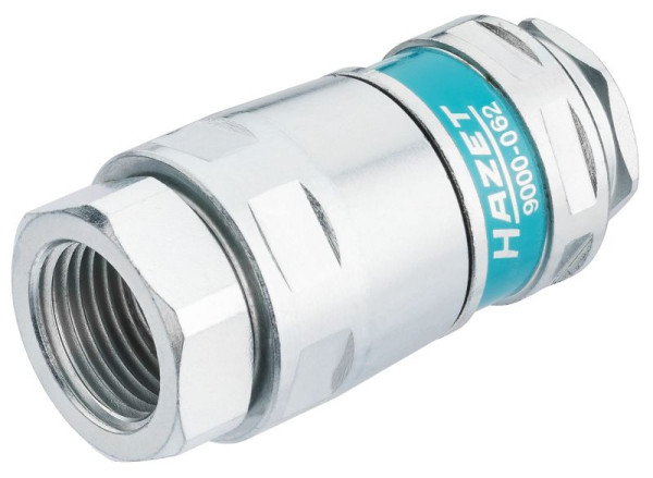 Hazet veiligheidskoppeling, voor 10 mm luchtaansluitnippel, voor grote 12,5 mm ( 1/2 inch) leidingen, luchtaansluitschroefdraad (IT) 20,95 mm ( 1/2 "), 9000-062
