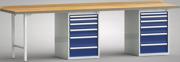 KLW standaard werkbank - 3000 x 700 x 840 mm L x D x H, WS431N-3000M40-E1741
