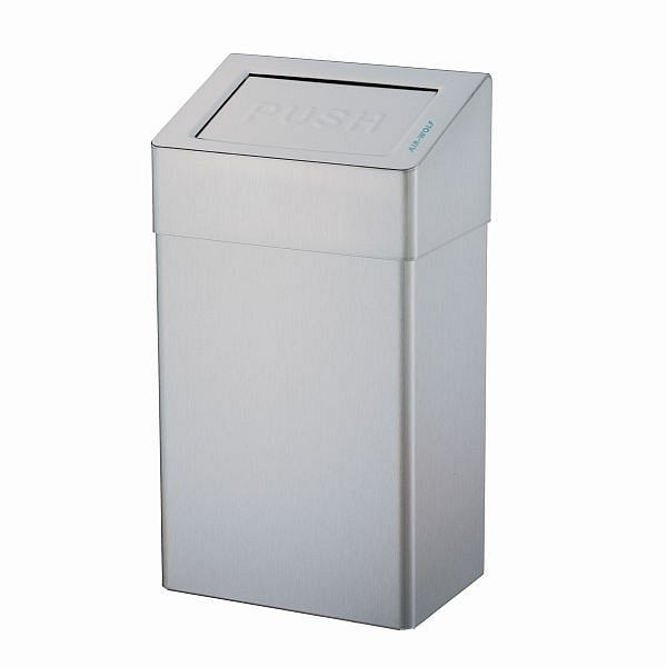 Air Wolf afvalbak met 18 liter inhoud, Omega serie, H x B x D: 507 x 278 x 183 mm, gecoat roestvrij staal, 29-040