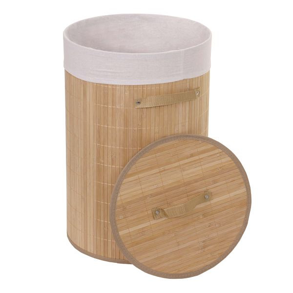 Mendler wasmand HWC-C21, Wasmand wasmand wasmand wasbak wasbak, bamboe ca. 59x35cm 50l, naturel kleur, 61132