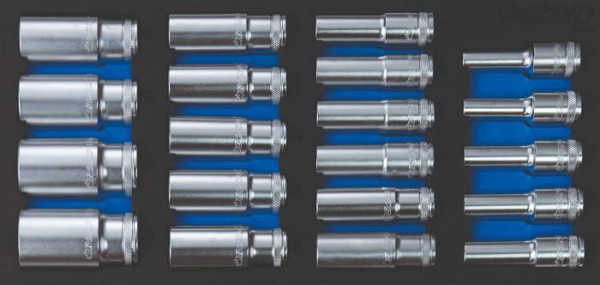 Boxo 1/2" lengte dopsleutelset 20 stuks, VE: 5 stuks, BX380