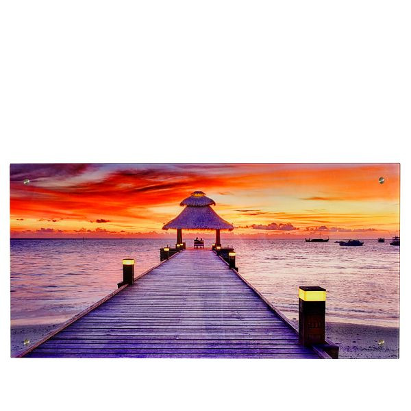 Mendler glas foto T115, muurschildering poster motief, 50x100cm, brug, 36751