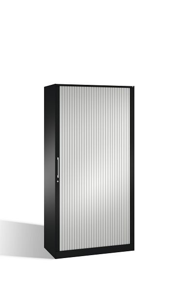 C+P rolluikkast Asisto, H1639xB1000xD435mm, kleur: zwartgrijs/lichtgrijs, beugelgreep, 4 niveaus, 143012-000 S10035