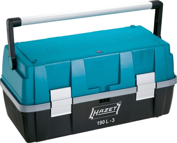 Hazet plastic gereedschapskist, drie uitneembare dozen voor kleine onderdelen in het deksel, 190L-3