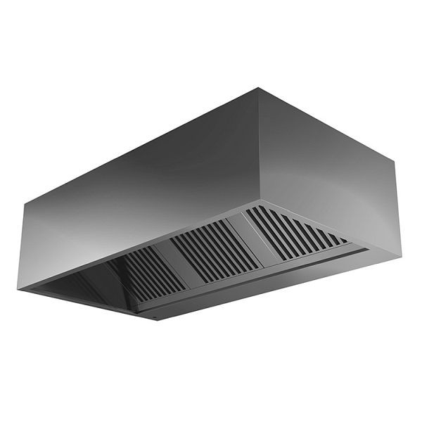 Gastro-Inox RVS kastmodel dampkap met motor, 1000(L)x900(D)x450(H)mm, 306.140