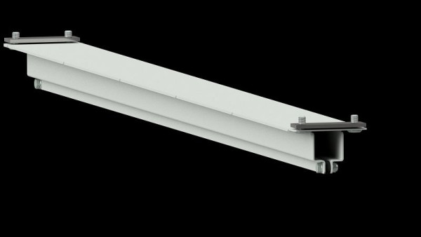 ANKE werkbanken apparatuur draagrail systeem opbouw, 1230 x 88 mm (AM 1211), RAL 7035, 960.922