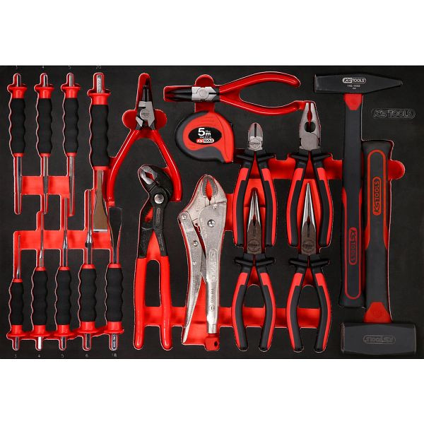 KS Tools PERFORMANCEplus gereedschapsset 22-delig, tang, hamer en beitel, 811.2022