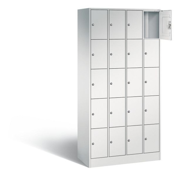 C+P lockerkast serie 8070, H1950xB900xD480mm, kleur: lichtgrijs, 80700-40 S10001
