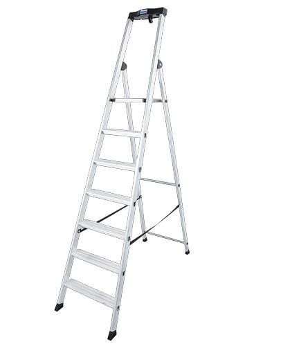 Krause Solido trap, aluminium, extreem slipvast platform, 7 treden, 257463