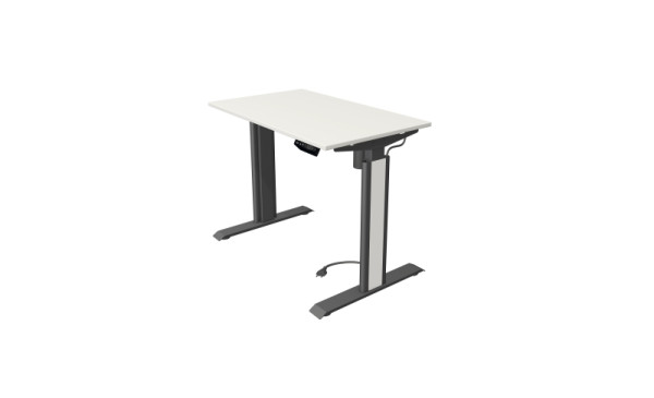 Kerkmann sta-/zittafel Move 1 Advance 100 x 60 cm frame antraciet, tafelblad wit, 10250210