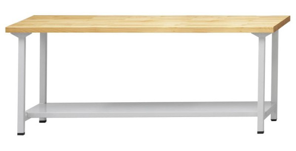 ANKE werktafel; 2000 x 700 mm; RAL 7035; Plank van plaatstaal, 500 mm diep