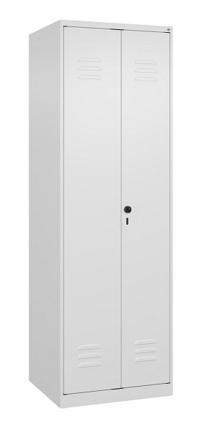 C+P Mehrzweckschrank Classic PLUS, Wäsche-Spind, 2 Abteile, 1850x600x500mm, 9016/9016, Drehriegel, Türen zueinanderschlagend, 080002-20B S10012