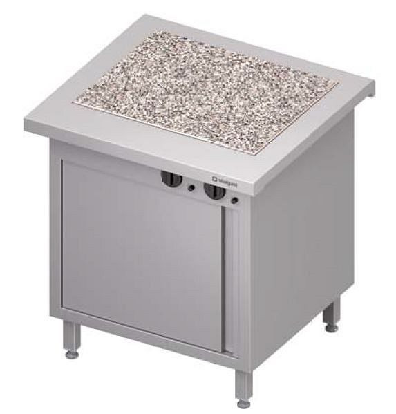 Stalgast warmhoudkast "Free Flow" met een granieten warmhoudplaat 799x735x880 mm RVS deksel, FF08119