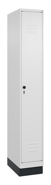C+P luierkluis Classic PLUS met middenwand, bodem, 1950x300x500mm, 9016/9016, veiligheidsdraaigrendel, 080020-10F S10014